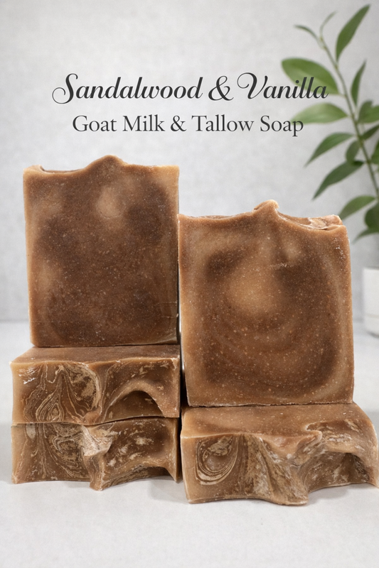 Sandalwood and Vanilla Goat Milk & Tallow Soap