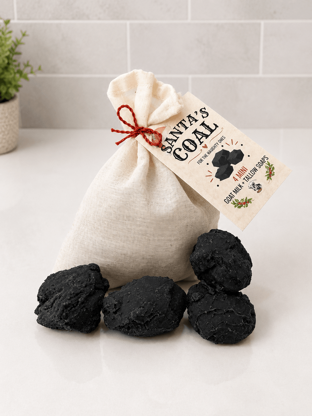 Made the Naughty List – Santa’s Coal Mini Goat Milk Soaps