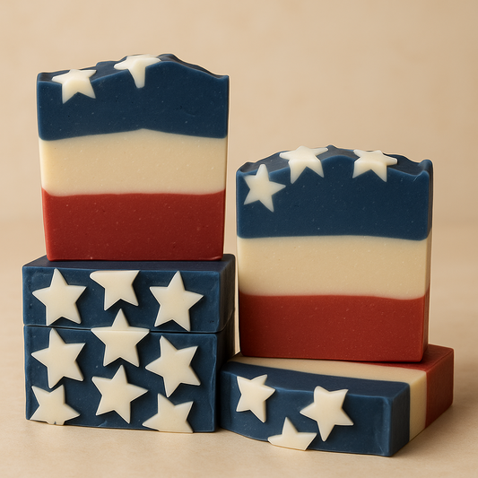 Stars and Stripes Cold Process Goat Milk Soap
